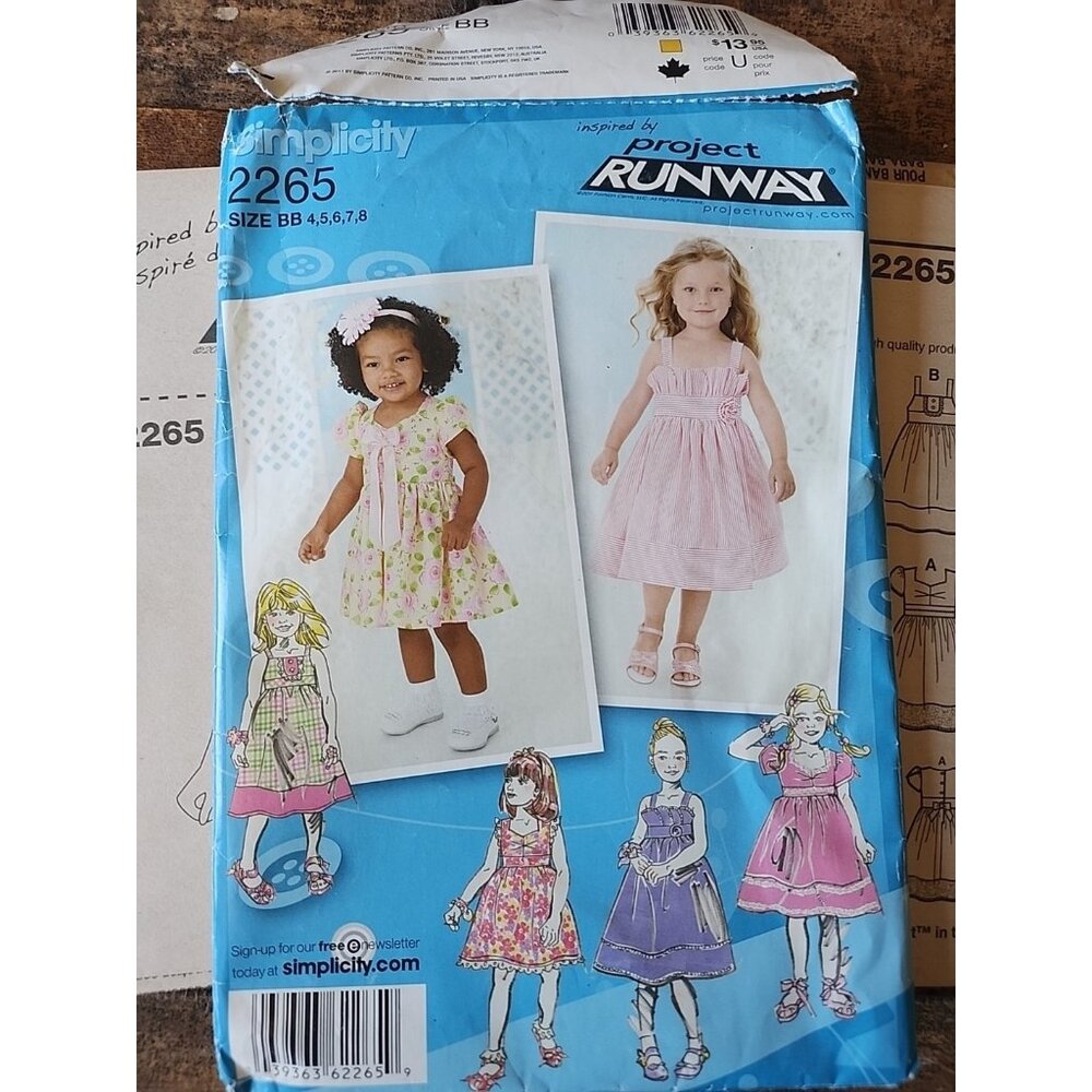 Simplicity 2265 Project Runway Dress Pattern -Sizes 4 - 8 Uncut